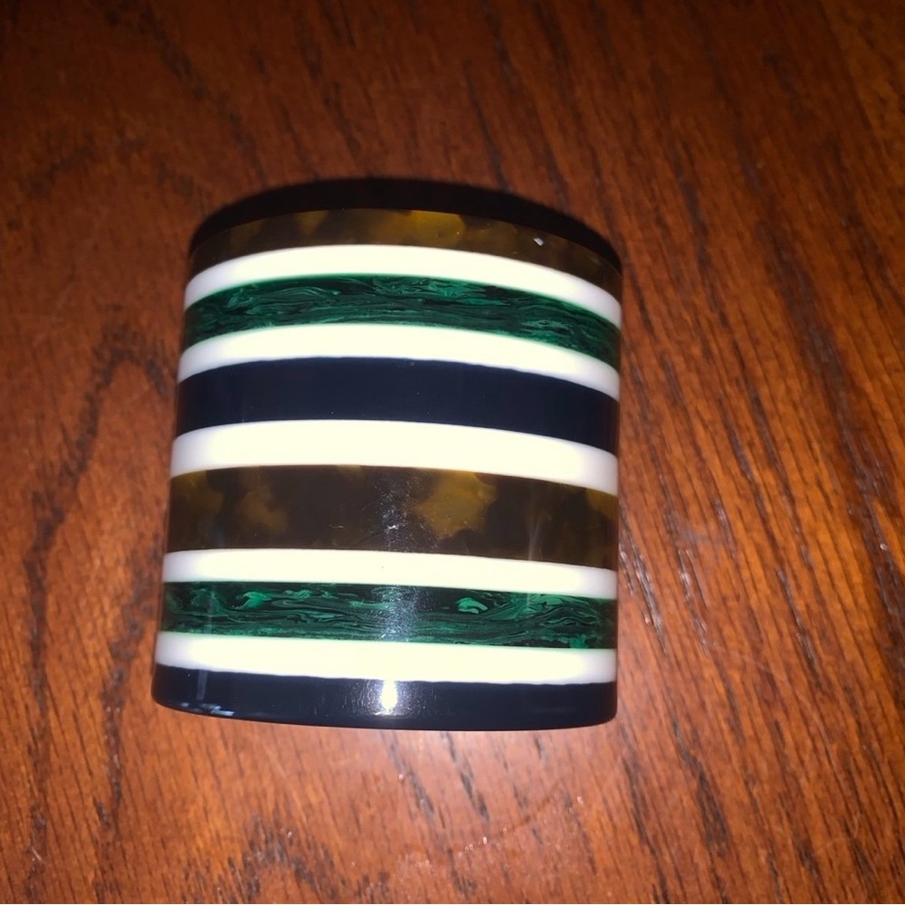 Tory Burch Striped Multicolor Cuff Bracelet